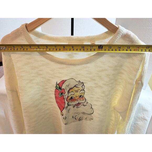 Mia & Tess Santa Sweater Women’s Size L Cream Color The Paper Store - Picture 6 of 13